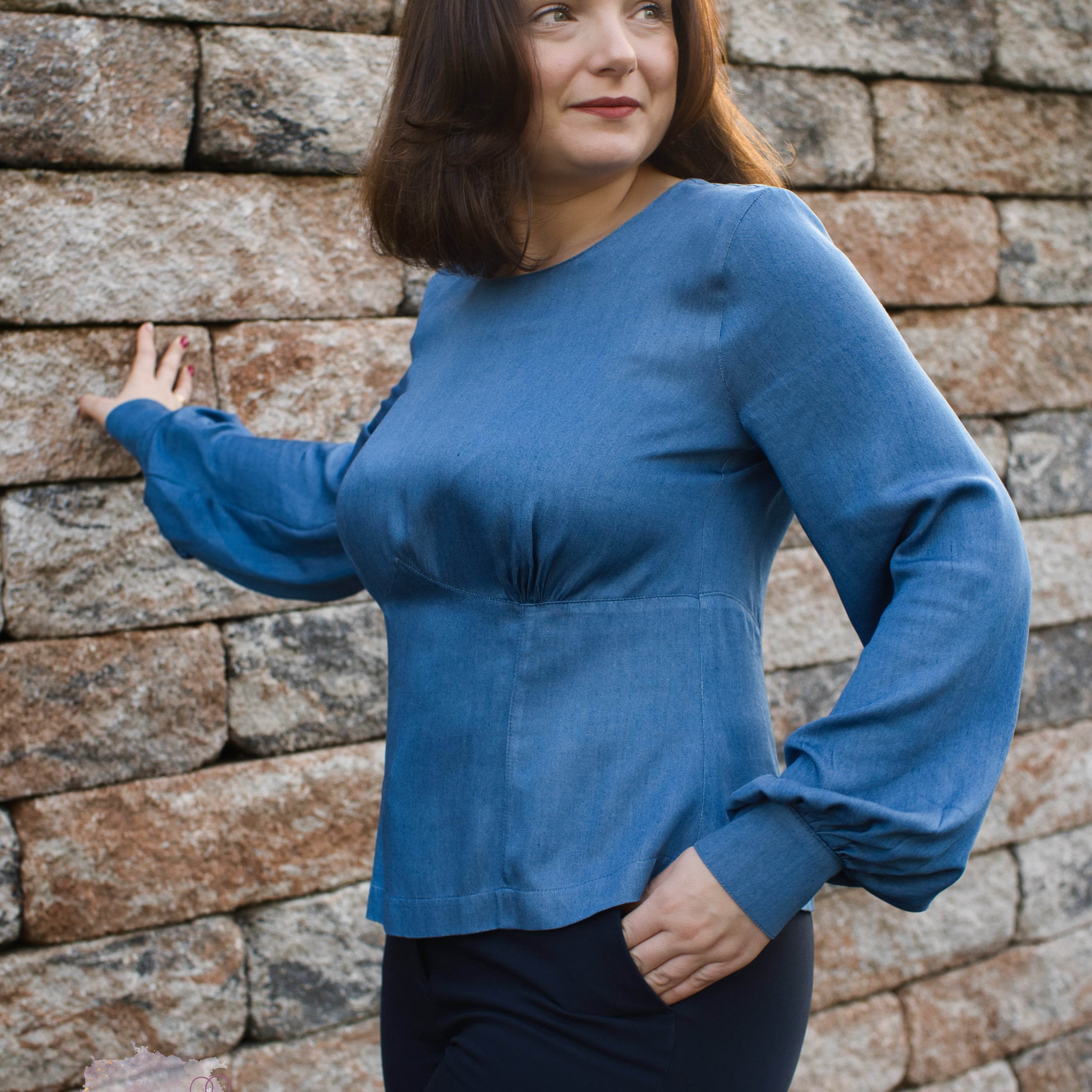 Schnittmuster Bluse Luise Gr. 34-50 - Sewando