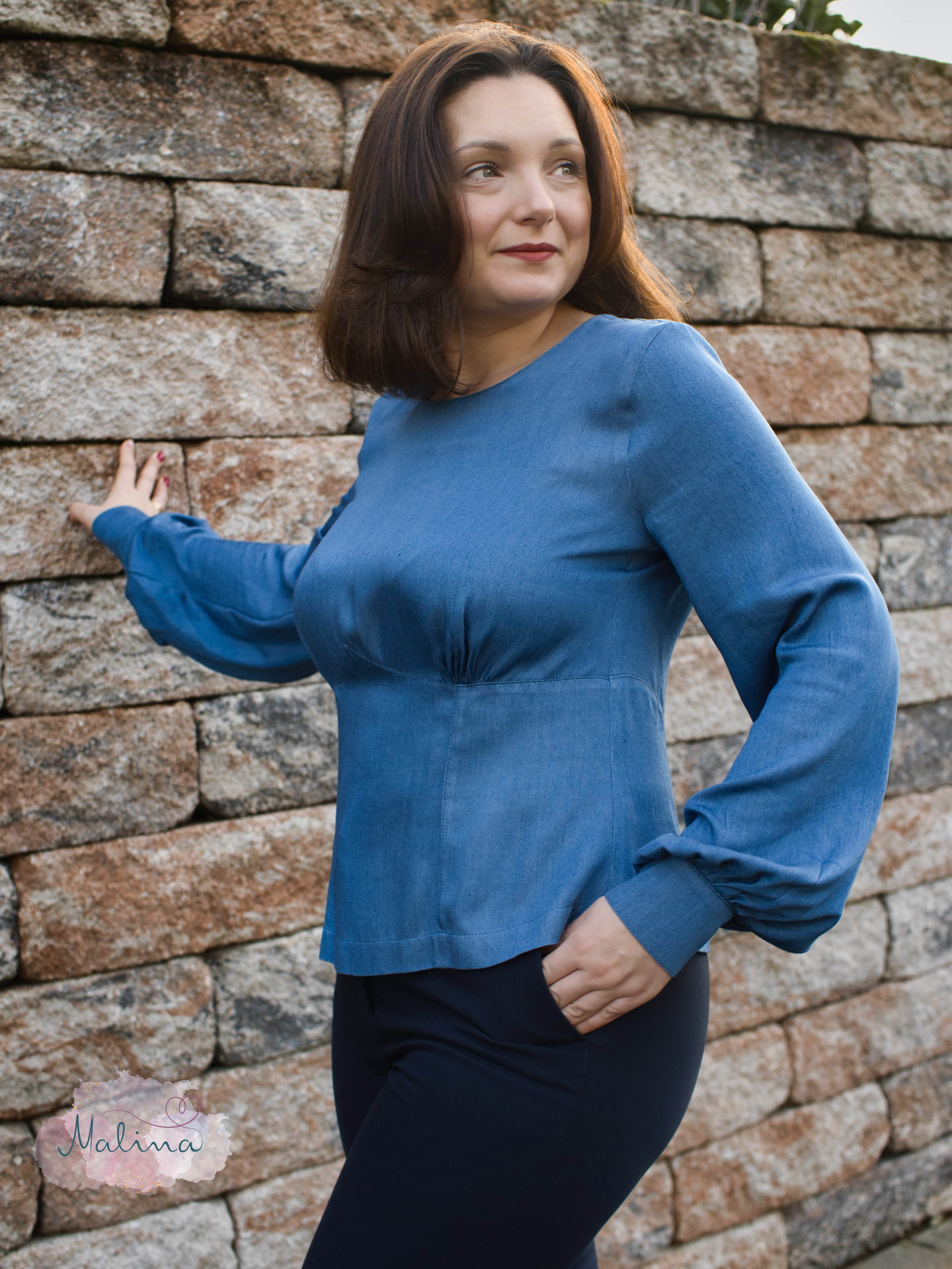 Schnittmuster Bluse Luise Gr. 34-50 - Sewando