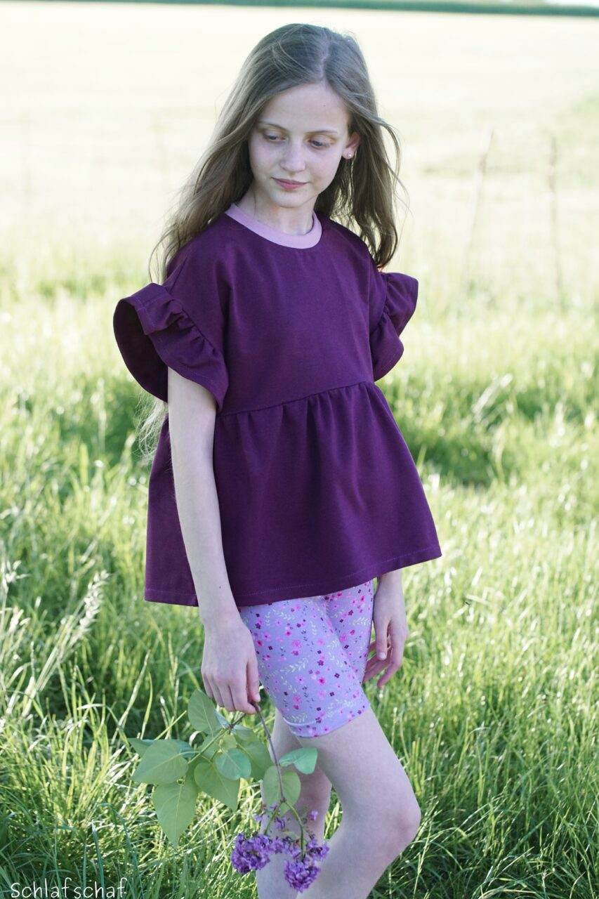 RUFFLE SWEATER LINA 80-164 - Sewando