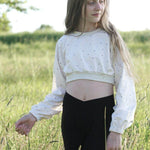 RUFFLE SWEATER LINA 80-164 - Sewando