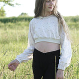 RUFFLE SWEATER LINA 80-164 - Sewando