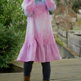 Rüschenkleid Gr. 86-122 in 3 Weiten je Größe auch für schmale und kräftige Kids