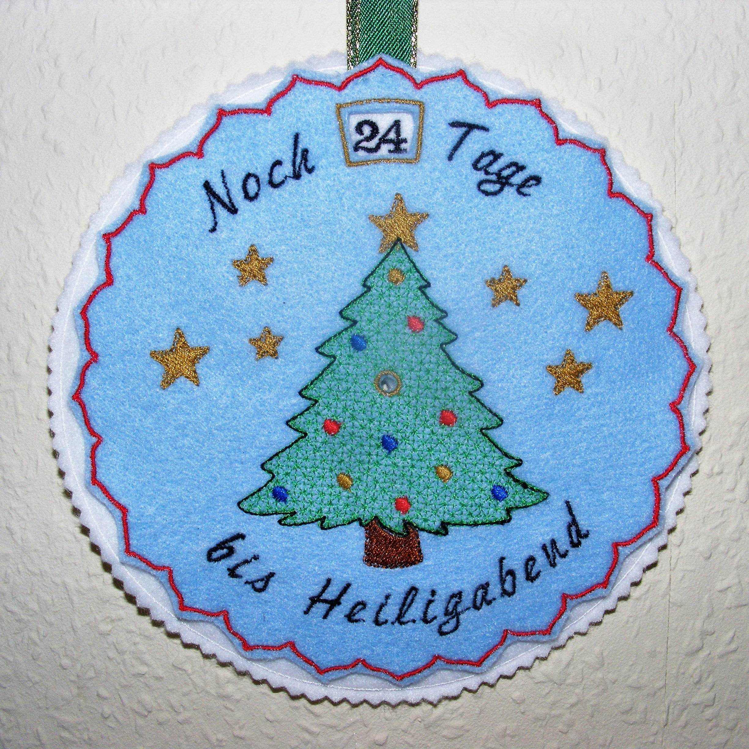 Stickdatei - Adventskalender / Drehkalender Tannenbaum - Sewando