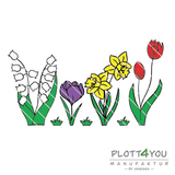Blumenwiese | SVG, DXF, PNG Plotterdatei, Laserdatei - Sewando