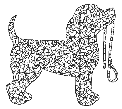 Stickdatei Tiere mit Füllmuster (8 Dateien) - Sewando