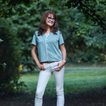 Schnittmuster Bluse DAISY - V-Ausschnit mit Rüsche, Kurzarm | Gr. 32-50 (PDF) - Sewando