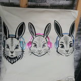 Plotterdatei "Sound Bunny Family" dxf, svg, jpeg