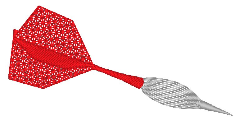 Stickdatei - Dart (Untersetzer, Mugrug, Anhänger, Schild etc.) - Sewando