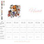 Hund Stickdatei – treuer Blick und Blumenzauber für deine Stickmaschine - Sewando