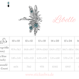 Zarte Libelle mit floraler Umrahmung – Stickdatei für deine Stickmaschine - Sewando