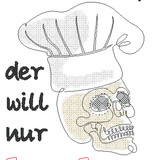 Stickdatei - Der/die tut nix, der/die will nur kochen - Sewando