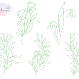 Stickdatei Blumenset "Eleganz"