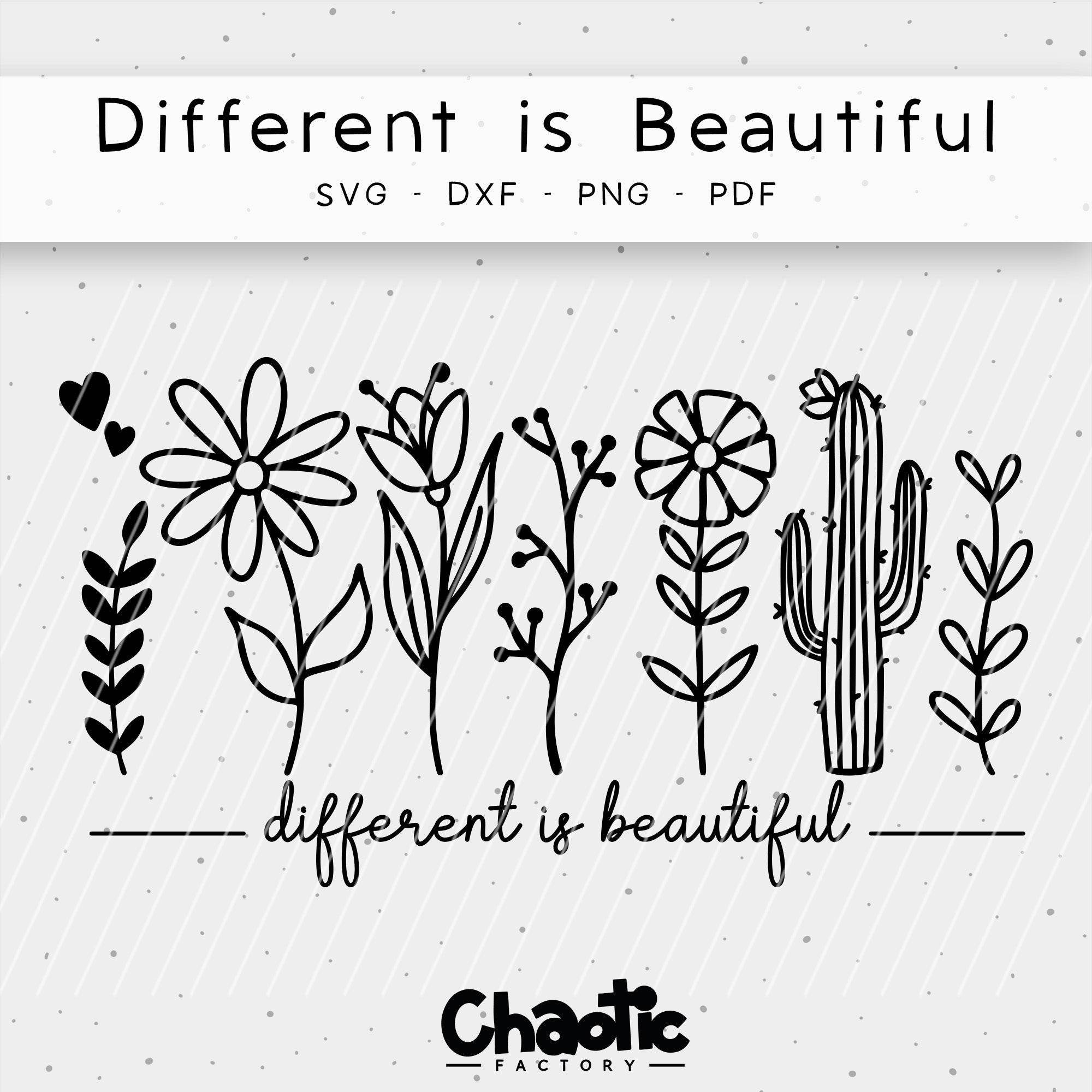 Plotterdatei Different is Beautiful - Sewando