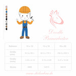 Bauarbeiter Stickdatei – der kleine Helfer mit Helm und Herz für deine Stickmaschine - Sewando