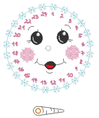 Adventskalender / Drehkalender Schneemann - Sewando