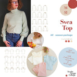 Svea Top 34 - 52 all seasons package sewing pattern and instructions - Sewando
