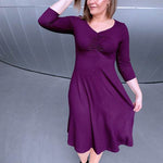 Schnittmuster ESA - Kleid oder Shirt mit Raffung vorne und Ärmelvarianten Gr. 34-54 - Sewando