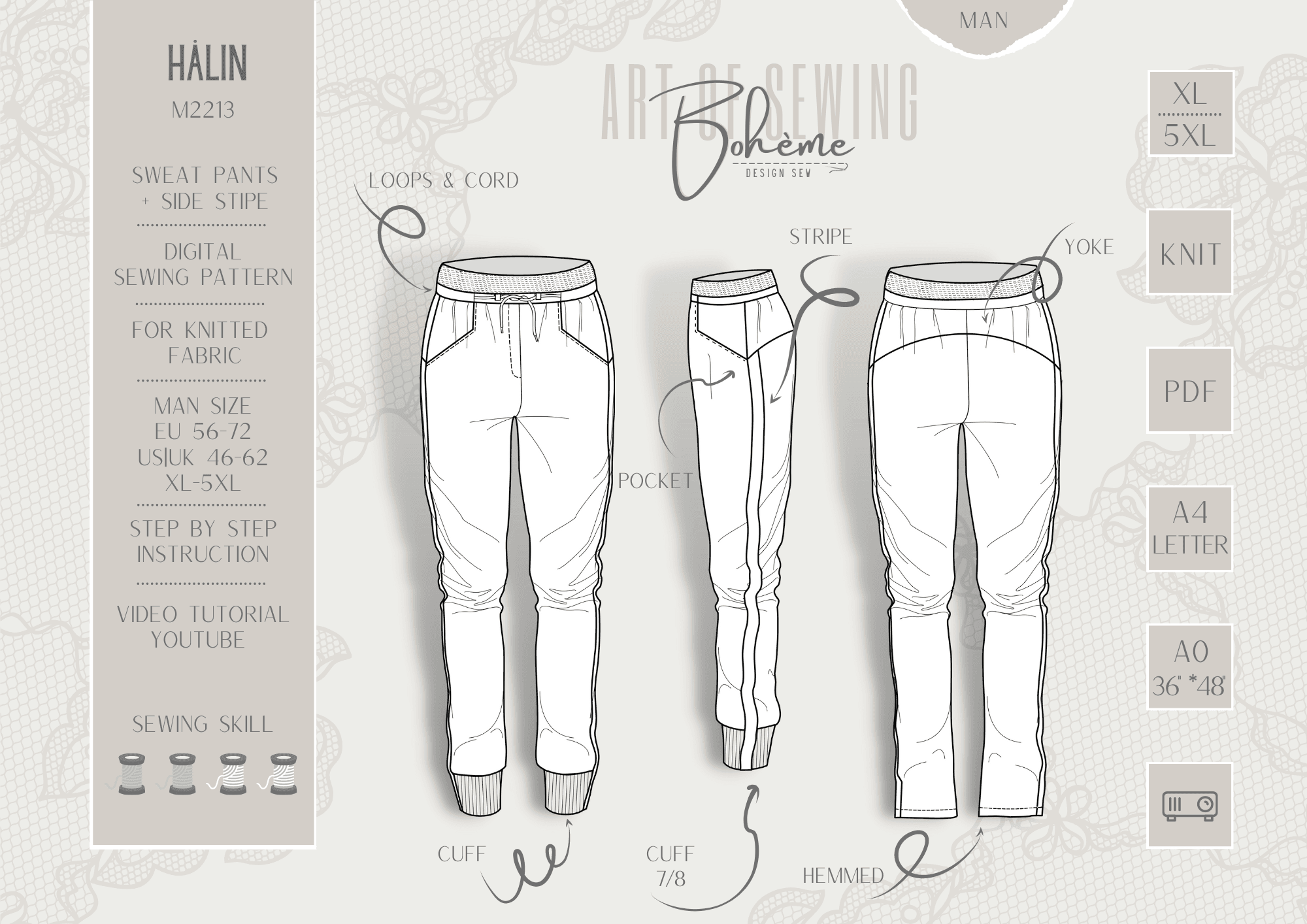 HÅLIN.jogger | Herren Plus | 56-72 Schnitt : - Sewando