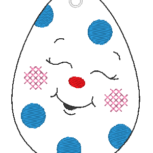 Stickdatei - 6 Ostereier mit Gesicht (ITH und Doodle) - Sewando