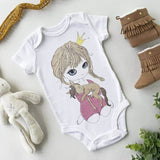 Doodle Mädchen mit Einhorn Stickdatei – magische Kuschelzeit für deine Stickmaschine - Sewando