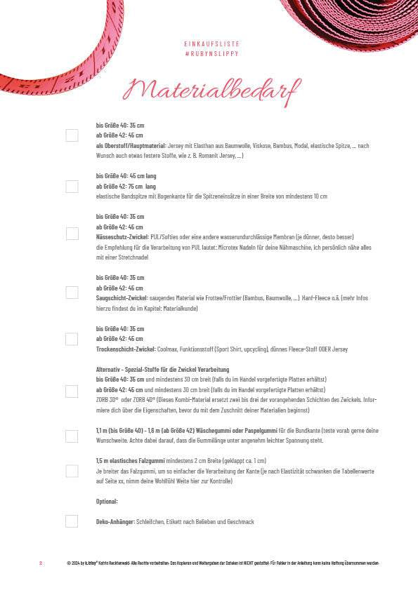 Schnittmuster #RubynSlippy Periodenslip, Periodenunterwäsche, Menstruationsslip Gr. 28-58 - Sewando