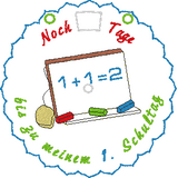 Stickdatei - Drehkalender "Einschulung"