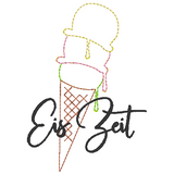 Stickdatei - Doodle-Applikation "Eiszeit"