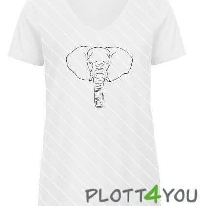 Elefant | SVG, DXF, PNG Plotterdatei, Laserdatei - Sewando