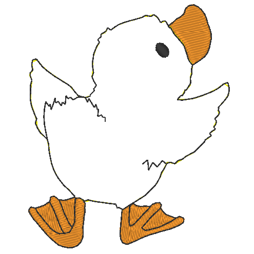 Stickdatei - Entenparade (4 Doodle-Dateien) + 2 Gratisdateien - Sewando