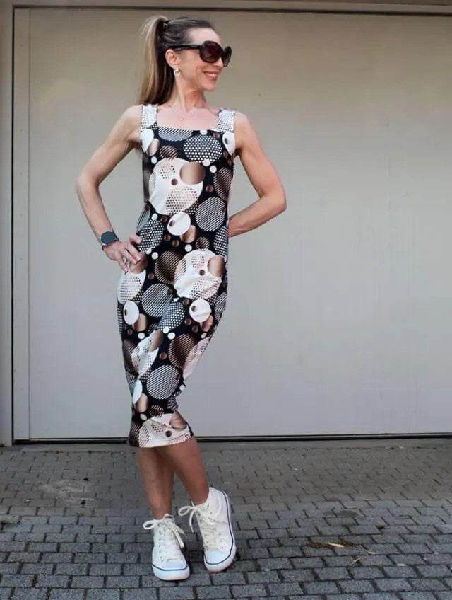 Schnittmuster Kleid Epidot Etuikleid Gr. A-M DE/EN/FR. BU 76-134cm - Sewando