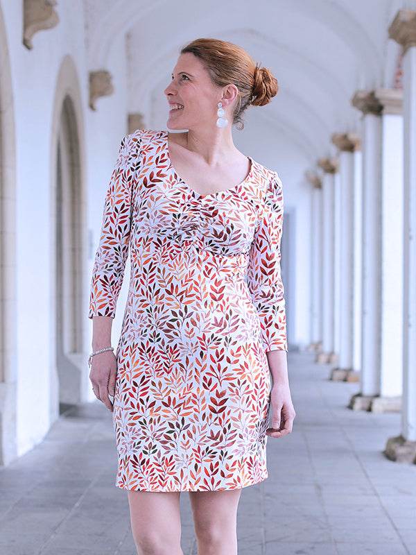 Schnittmuster ESA - Kleid oder Shirt mit Raffung vorne und Ärmelvarianten Gr. 34-54 - Sewando