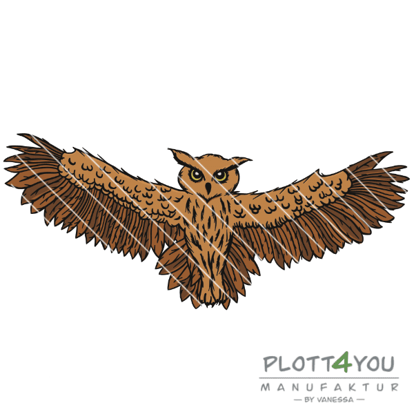 Eule | SVVG, DXF, PNG Plotterdatei, Laserdatei - Sewando