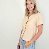 Schnittmuster Bluse DAISY - V-Ausschnit mit Rüsche, Kurzarm | Gr. 32-50 (PDF) - Sewando