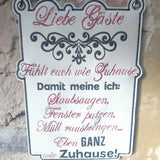 Hausordnung Schild ITH 4 Größen 13x18, 15x20, 20x28, 24x33 Stickdatei - Sewando