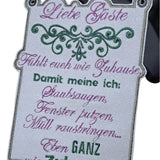 Hausordnung Schild ITH 4 Größen 13x18, 15x20, 20x28, 24x33 Stickdatei - Sewando