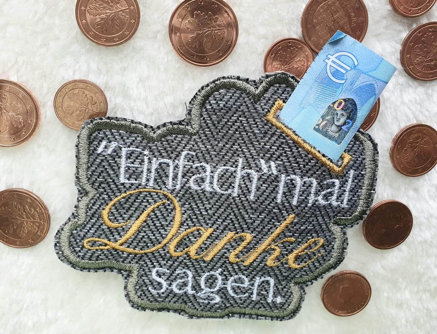 Einfach mal Danke sagen ITH Geldgeschenk 10x10 13x18 Stickdatei - Sewando