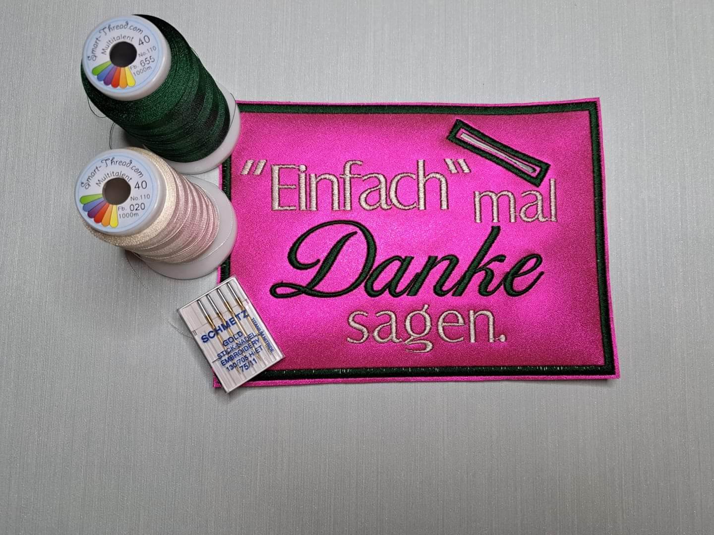 Einfach mal Danke sagen ITH Geldgeschenk 10x10 13x18 Stickdatei - Sewando