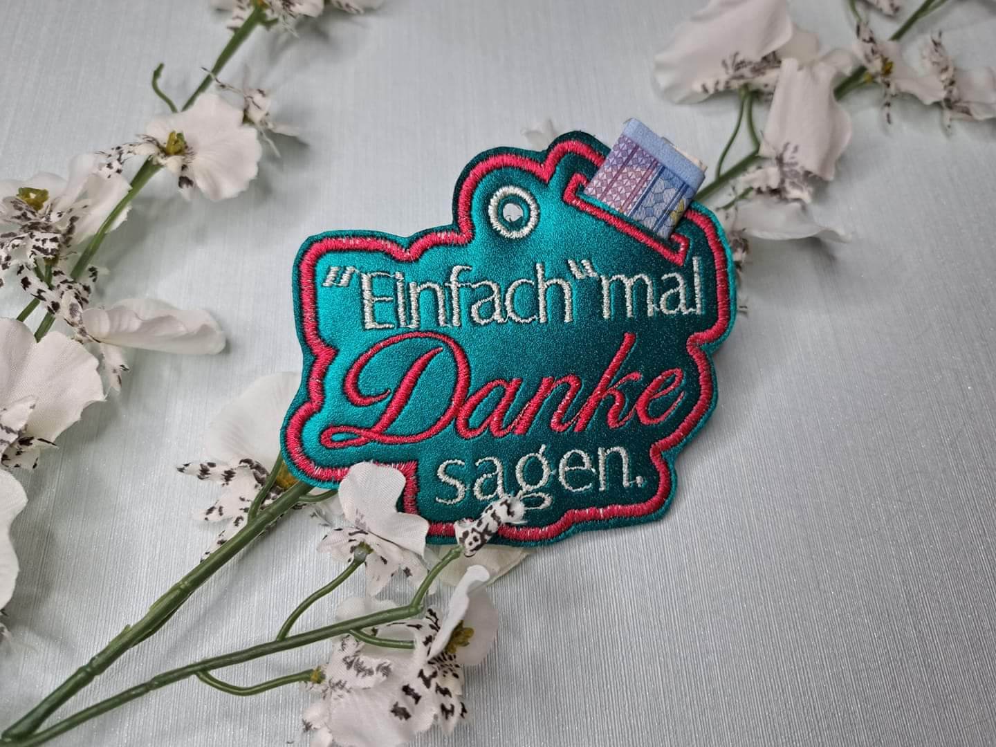 Einfach mal Danke sagen ITH Geldgeschenk 10x10 13x18 Stickdatei - Sewando