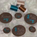 Stickdatei Labels Set 9 Designs in zwei Größen * Alle in 10x10 und kleiner * Handmade - Sewando