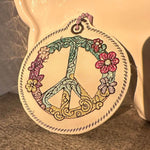 Peace Zeichen Anhänger Motiv für Effektfolien geeignet 6 Größen Stickdatei - Sewando