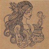 Elfe Magie Zauber Redwork 5 Größen ab 13x18 Stickdatei - Sewando