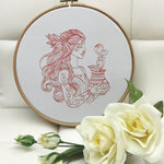 Elfe Magie Zauber Redwork 5 Größen ab 13x18 Stickdatei - Sewando