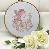 Elfe Magie Zauber Redwork 5 Größen ab 13x18 Stickdatei - Sewando