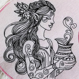 Elfe Magie Zauber Redwork 5 Größen ab 13x18 Stickdatei - Sewando