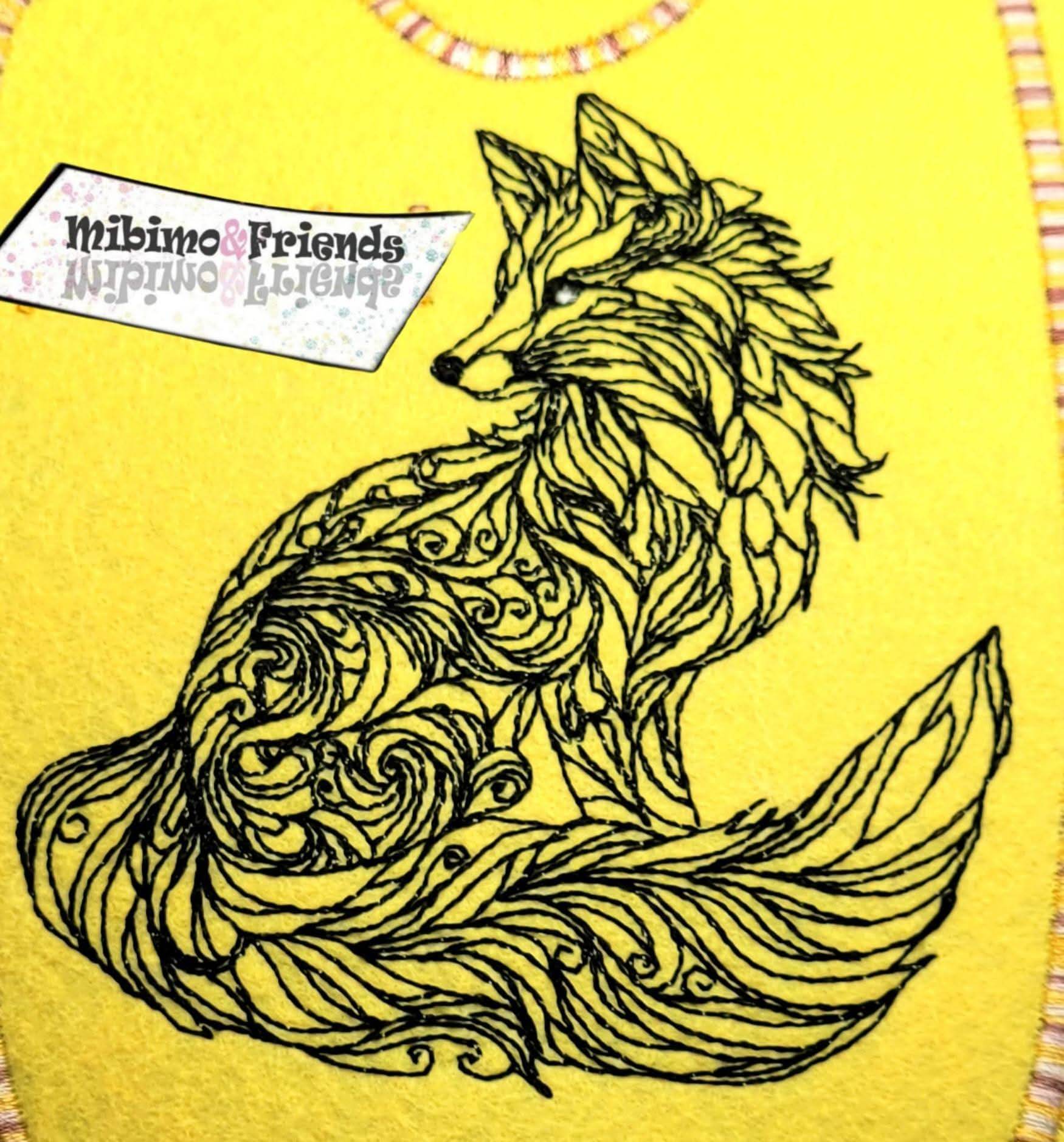 Stickdatei Fuchs Redwork Niceline 5 Größen ab 10x10 - Sewando