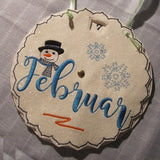 Stickdatei-Set "Jahres-Drehkalender" für 12 Monate