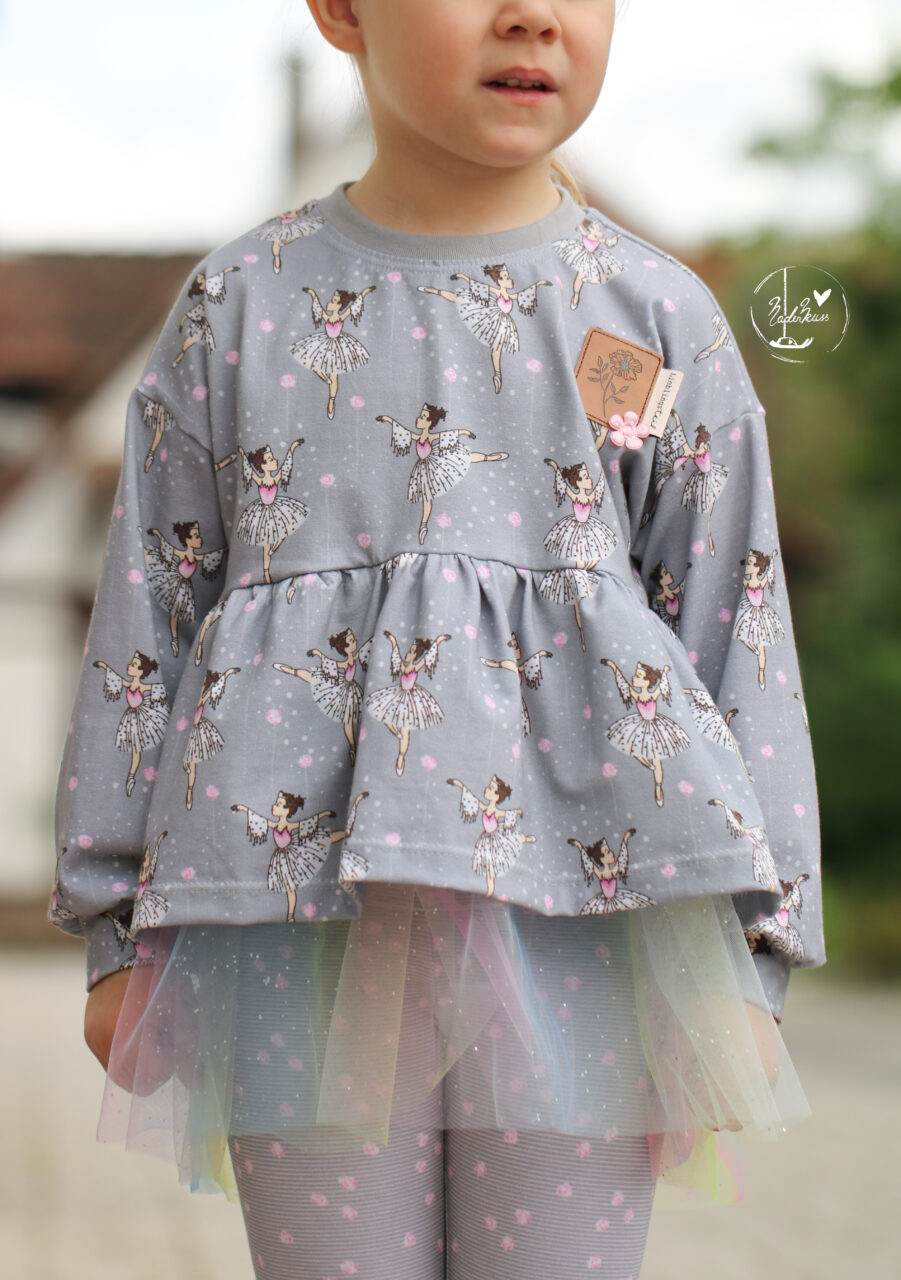 RUFFLE SWEATER LINA 80-164 - Sewando