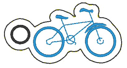 Stickdatei Schlüsselanhänger - Fahrrad & Drahtesel - Sewando