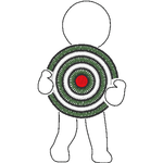 Stickdatei - Dart (Untersetzer, Mugrug, Anhänger, Schild etc.) - Sewando