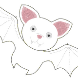 Stickdatei - Doodle-Applikation "Fledermaus"